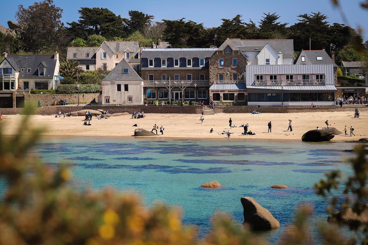 Logis Hotel Saint Guirec Et De La Plage เปโรส กีเรค ภายนอก รูปภาพ