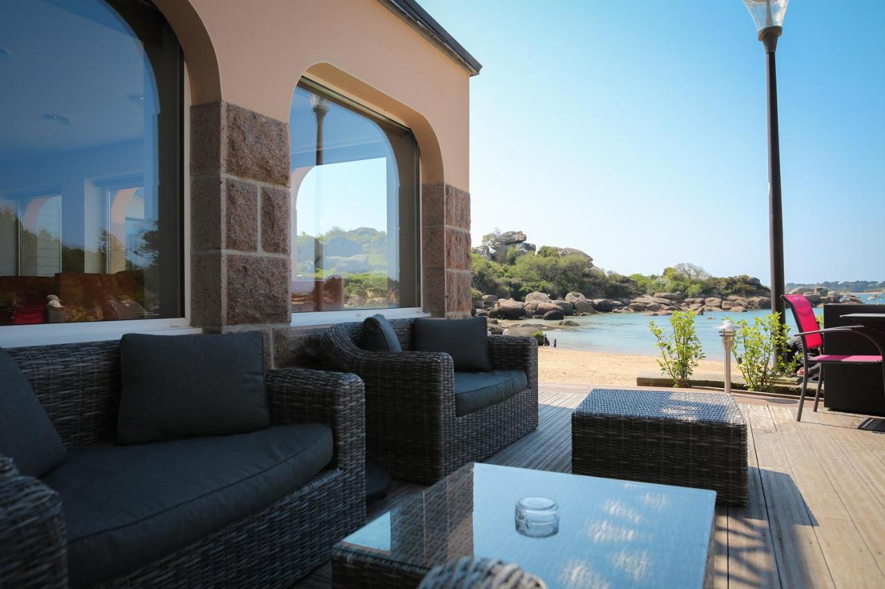Logis Hotel Saint Guirec Et De La Plage เปโรส กีเรค ภายนอก รูปภาพ