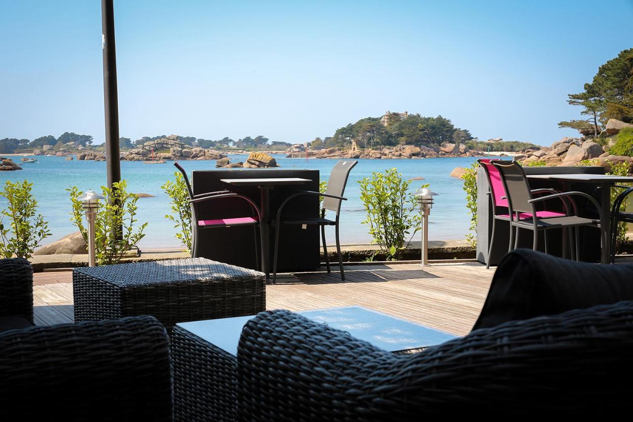 Logis Hotel Saint Guirec Et De La Plage เปโรส กีเรค ภายนอก รูปภาพ