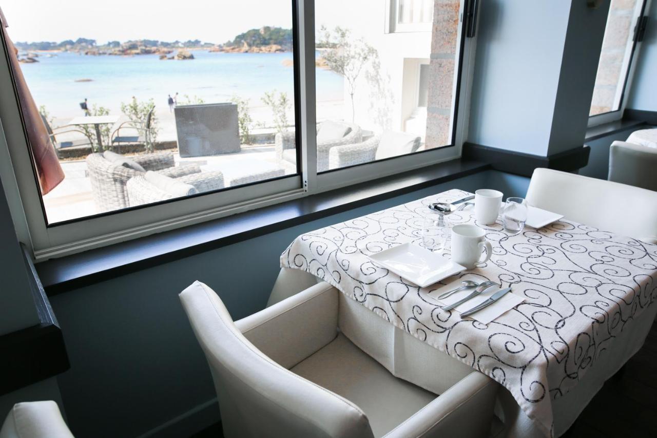 Logis Hotel Saint Guirec Et De La Plage เปโรส กีเรค ภายนอก รูปภาพ